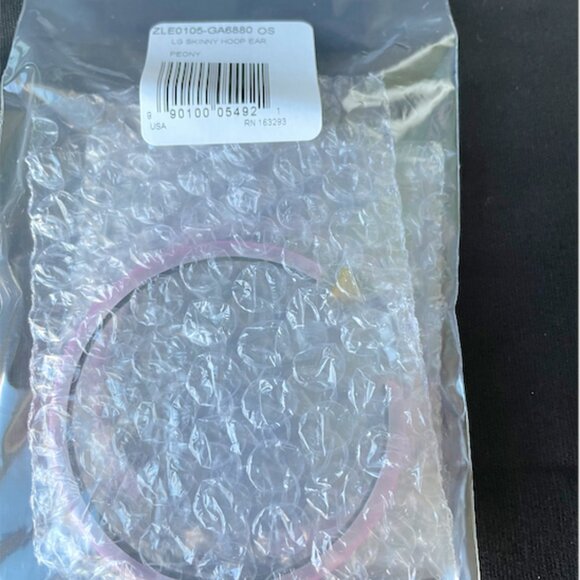 Alexis Bittar | Large Skinny Lucite Hoop Earring (Peony) - Picture 8 of 8